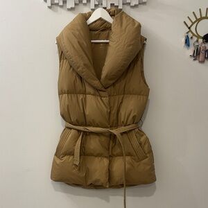 Wilfred Free Puffer Feather Vest with Belt